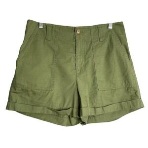 Loft Outlet High Rise Shorts Womens 6 Green‎ Chino Preppy Casual Minimalist